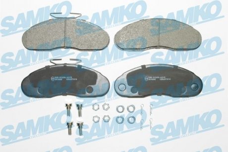 Тормозные колодки, дисковый тормоз (набор) SAMKO 5SP414 (фото 1)