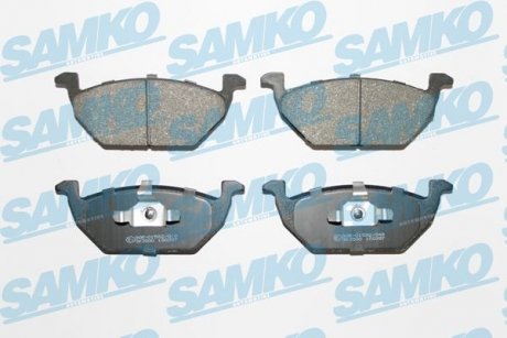 Тормозные колодки, дисковый тормоз (набор) SAMKO 5SP668 (фото 1)