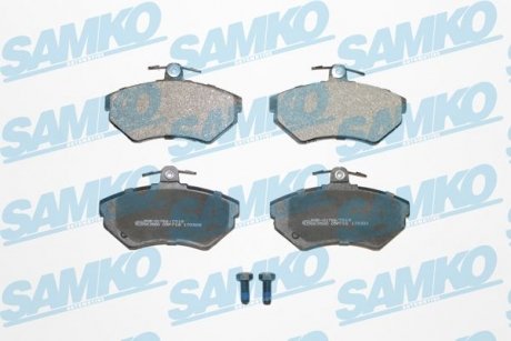 Тормозные колодки, дисковый тормоз (набор) SAMKO 5SP718 (фото 1)