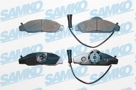 Гальмівні колодки, дискове гальмо (набір) SAMKO 5SP721 (фото 1)
