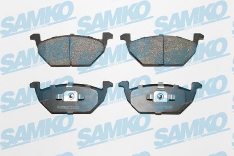 Тормозные колодки, дисковый тормоз (набор) SAMKO 5SP730 (фото 1)