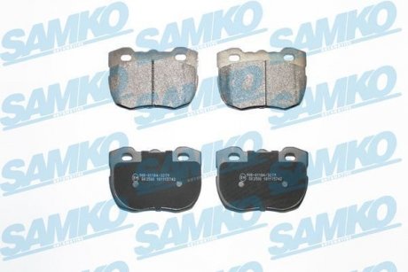 Тормозные колодки, дисковый тормоз (набор) SAMKO 5SP742 (фото 1)