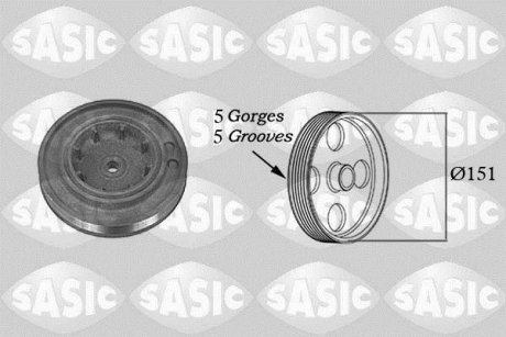 Ременный шкив, коленчатый вал SASIC 2154015 (фото 1)