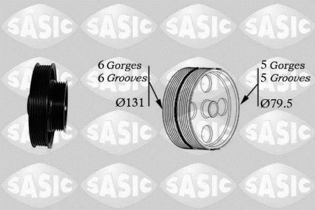 Ременный шкив, коленчатый вал SASIC 2156063 (фото 1)