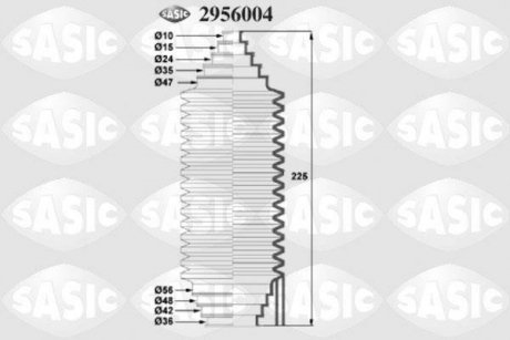 Пильовик кермової рейки SASIC 2956004