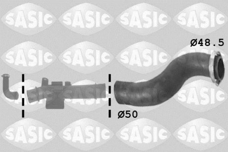 Шланг гумовий системи охолодження SASIC 3334009 (фото 1)