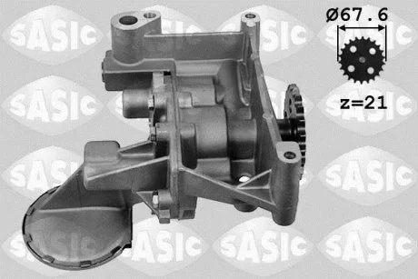 Масляний насос CITROEN BERLINGO, BERLINGO MULTISPACE, C2, C3 I, C3 PLURIEL, C4, C4 I, SAXO, XSARA, XSARA PICASSO PEUGEOT 1007, 106 II, 206, 207, 307, 308 I, PARTNER 1.6/1.6ALK 02.96- SASIC 3650007