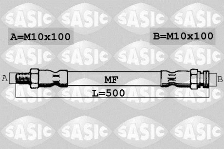 Шланг гальмівний SASIC 6600017