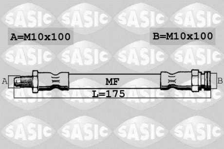Шланг тормозной SASIC 6600021 (фото 1)