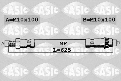 Шланг гальмівний задній SASIC 6604023 (фото 1)