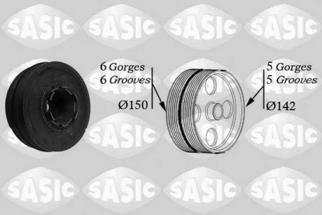 Шків коленвала SASIC 9001810