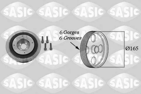 Шків коленвалу SASIC 9001813