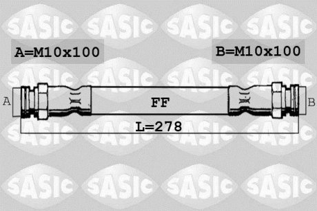 Шланг гальмівний SASIC SBH0146