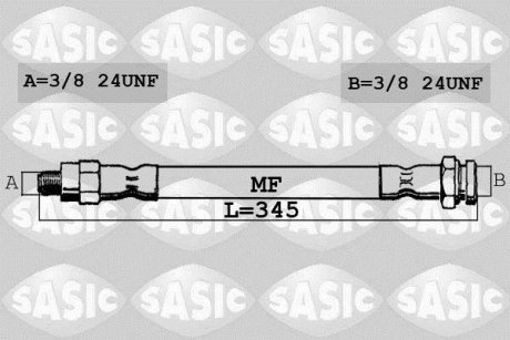 Шланг гальмівний SASIC SBH4072