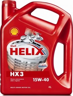 Моторное масло Helix HX3 15W-40 минеральное 4 л SHELL 550039926 (фото 1)