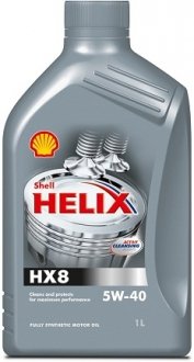 Моторное масло Helix HX8 Synthetic 5W-40 синтетическое 1 л SHELL 550040420 (фото 1)