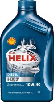 Моторное масло Helix HX7 Diesel 10W-40 полусинтетическое 1 л SHELL 550040427 (фото 1)