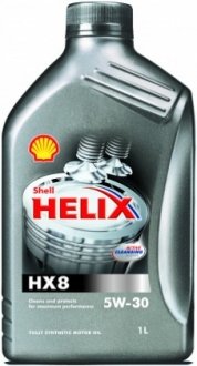 Моторное масло Helix HX8 Synthetic 5W-30 синтетическое 1 л SHELL 550040535 (фото 1)