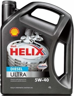 Моторное масло Helix Diesel Ultra 5W-40 синтетическое 4 л SHELL 550040549 (фото 1)