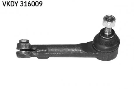 Рульовий наконечник лів RENAULT CLIO I, CLIO II, CLIO III, KANGOO, KANGOO EXPRESS, MEGANE I, MEGANE I CLASSIC, MEGANE I COACH, MEGANE SCÉNIC, SCENIC I, THALIA I, THALIA II 0.9-Electric 05.90- SKF VKDY 316009