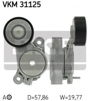 Натягувач ременя AUDI/SEAT/SKODA/VW Fabia/Beetle/Golf/Passat/Polo/Tiguan/Touran "1,4TSI "05>> SKF VKM31125