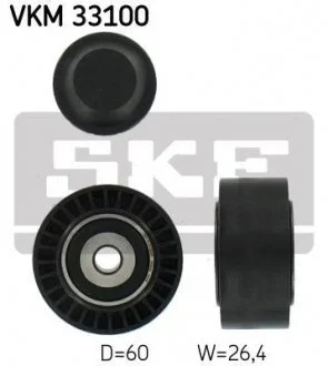 Паразитний / ведучий ролик, поліклиновий ремінь SKF VKM 33100