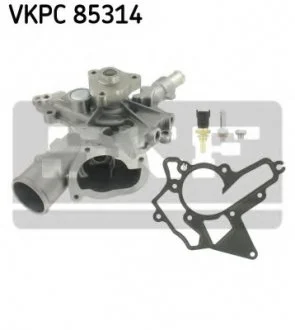 Насос охолоджуючої рідини, з ущільненням OPEL AGILA A, ASTRA G, ASTRA G CLASSIC, ASTRA H, ASTRA H CLASSIC, ASTRA H GTC, COMBO TOUR, COMBO/MINIVAN, CORSA C, CORSA C/HATCHBACK 1.0-1.4LPG 02.98- SKF VKPC 85314