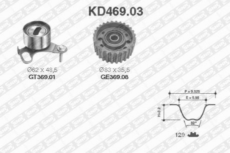 Комплект ремня ГРМ SNR NTN KD469.03