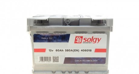 Стартерная батарея (аккумулятор) Solgy 406018 (фото 1)