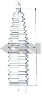 Чохол захисний Лів/Прав (довжина188мм 16мм/49мм) LEXUS NX, TOYOTA RAV 4 IV, VERSO 1.6-2.5H 04.09- SPIDAN 84230