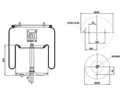 Подушка амортизуюча 6700 N P01 (зі стаканом) ST-TEMPLIN 04.060.6006.056