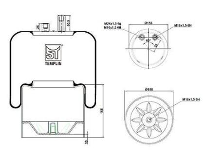 Подушка амортизуюча 4390 N P22 (зі стаканом) ST-TEMPLIN 04.060.6006.950 (фото 1)