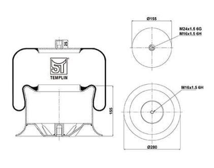 Подушка амортизуюча 4757 N P01 (зі стаканом) ST-TEMPLIN 04.060.6006.960