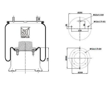 Подушка амортизуюча V 1 D 28 A-16 (зі стаканом) ST-TEMPLIN 04.060.6106.019 (фото 1)