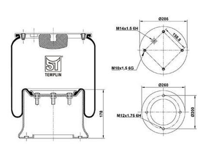 Подушка амортизуюча 4813 N P07 (зі стаканом) ST-TEMPLIN 04.060.6106.330