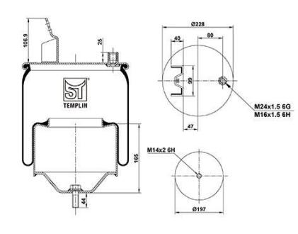 Подушка амортизуюча 6605 N P01 (зі стаканом) ST-TEMPLIN 04.060.6106.990 (фото 1)