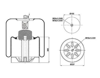 Подушка амортизуюча 4838 N P22 (зі стаканом) ST-TEMPLIN 04.060.6306.930