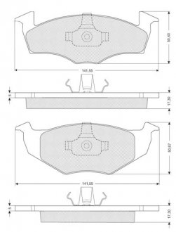 Тормозные колодки дисковые STARLINE BD S006S