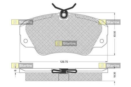 Гальмівні колодки дискові STARLINE BD S121 (фото 1)