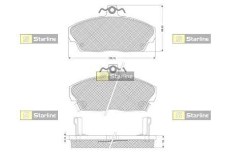 Тормозные колодки дисковые STARLINE BD S124