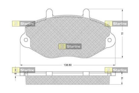 Тормозные колодки дисковые STARLINE BD S137 (фото 1)