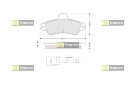 Тормозные колодки дисковые STARLINE BD S176 (фото 1)