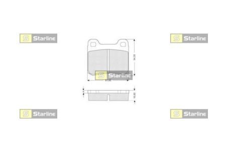 Тормозные колодки дисковые STARLINE BD S190 (фото 1)