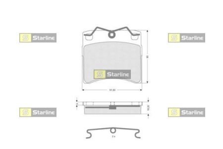 Тормозные колодки дисковые STARLINE BD S236 (фото 1)