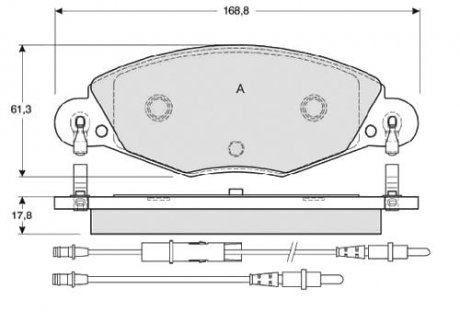 Комплект тормозных колодок, дисковый тормоз STARLINE BD S346