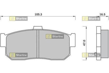 Гальмівні колодки дискові STARLINE BDS415 (фото 1)