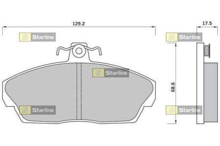 Тормозные колодки дисковые STARLINE BD S416 (фото 1)