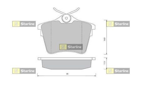 Колодки тормозные дисковые, к-т. STARLINE BD S419 (фото 1)