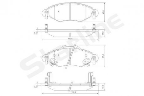 Колодки гальмівні дискові, к-кт. STARLINE BDS828P