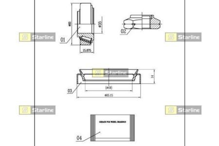 Подшипник колесный STARLINE LO 00897